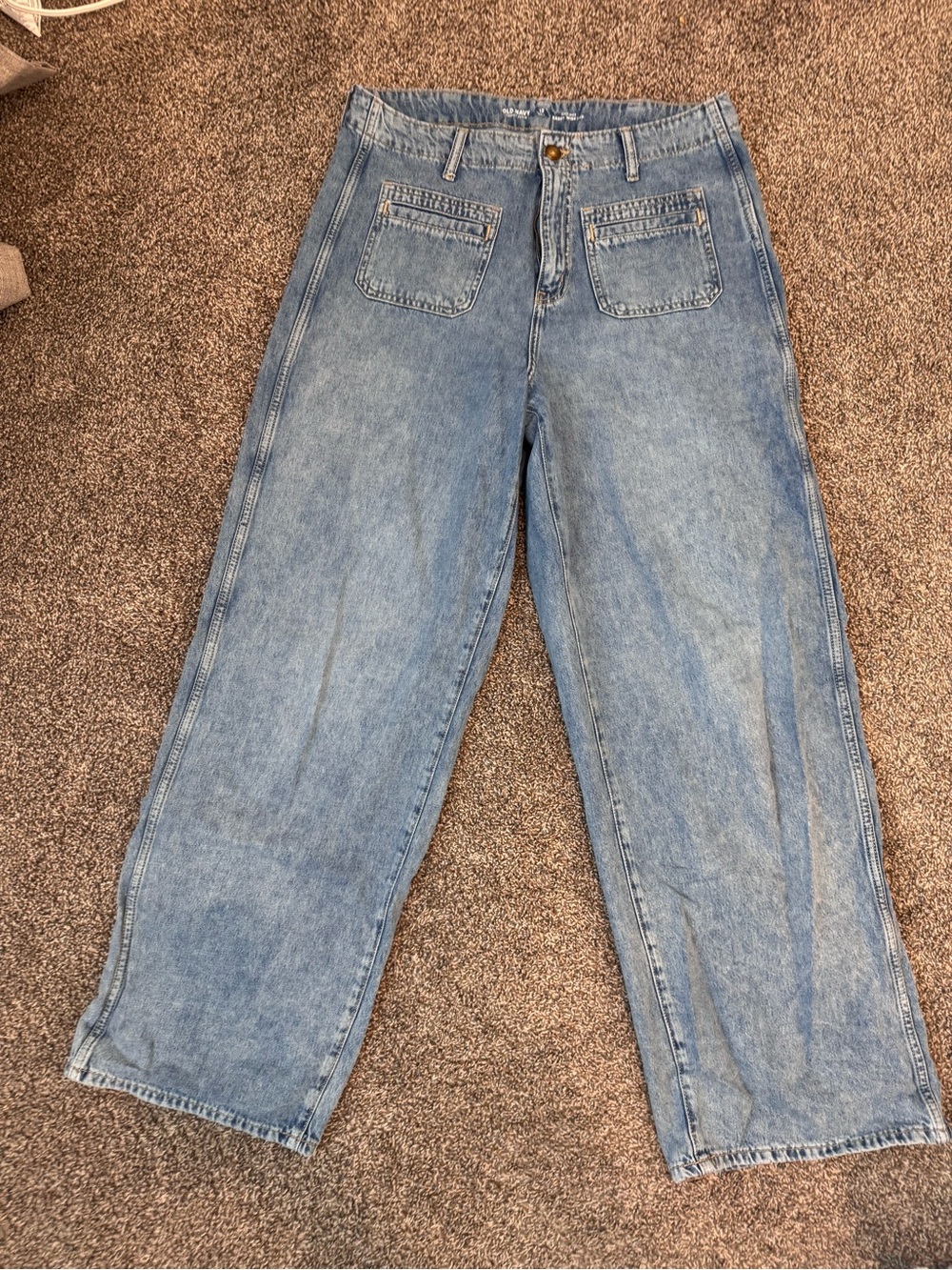 Classic Light Blue Womens Jeans - Old Navy Baggy Wide Leg
